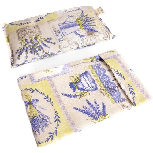 KALANKA-Bouillotte s¿¿che, 23x14 coussin chauffant eco chaud/froid, avec de graines de soja vert haute durabilit¿¿ et lavande, sac thermique pour micro-ondes/cong¿¿lateur. (006, 23x14+Housse)