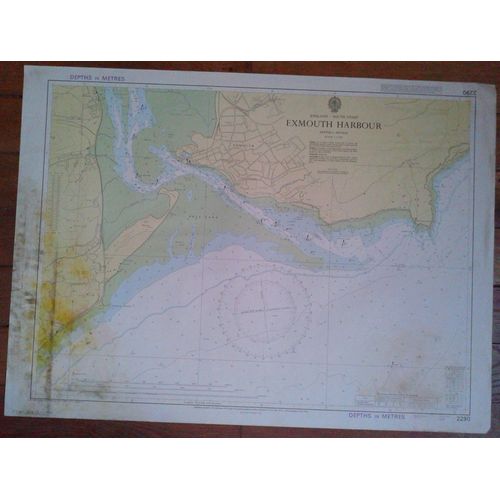 Carte Marine Exmouth Harbour England South Coast N?2290 52/74cm