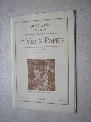 Bulletin "Le Vieux Papier"N° 317- Saint Nicolas,Petit Poucet,Epinal,Chromos...