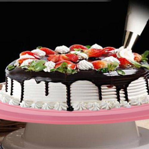 Plateau tournant à gâteau antidérapant, plaque en plastique rotatif, pour décoration, table rotative de cuisine, bricolage, poêle, outil de cuisson