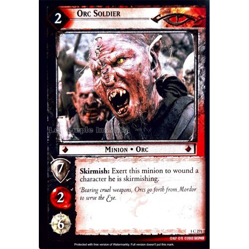 Carte Le Seigneur Des Anneaux : The Fellowship Of The Ring - Orc Soldier 1 C 271