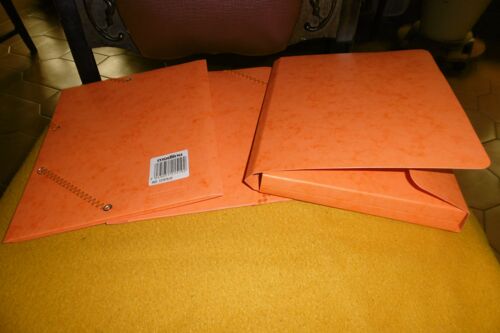 Chemise 3 Rabat Élastique 19x23 Cm Pour Documents 17x22 Cm Orange Modling Lot De 3