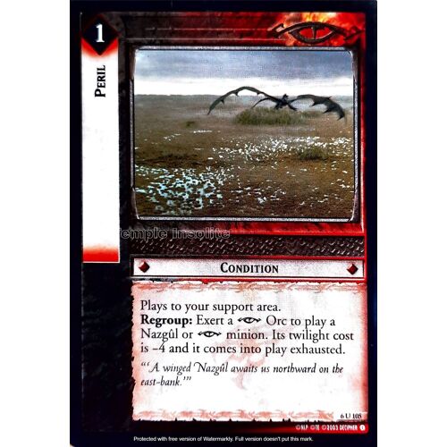 Carte Le Seigneur Des Anneaux : Ents Of Fangorn - Peril 6 U 105