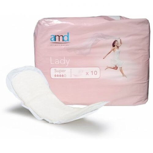 Amd Protector Absorbente Femenino Super 10 Unidades Active Medical 