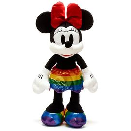 Disney Store Peluche Lgbt Minnie Mouse Arc-En-Ciel Disney 43 Cm