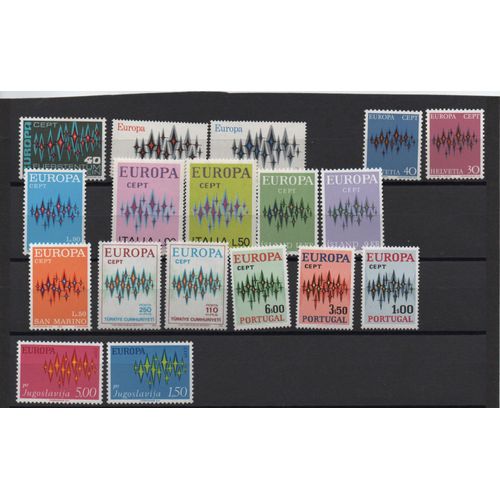 Europa Timbres De L'Année 1972