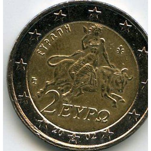 Grèce 2 Euros 2002 Avec S Dans L'Étoile