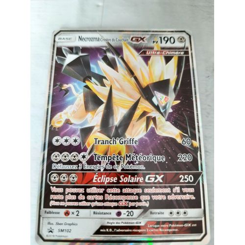Carte Pokemon Necrozma Crinière Du Couchant Gx Ultra Chimère Pv190 Sm102