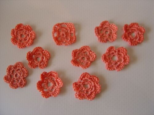 10 Fleurs En Coton Orange