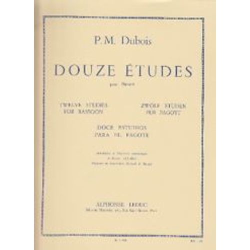 12 Etudes Pour Basson - Articulation Et Mvts Métronomiques : Maurice Allard