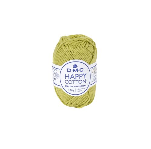 Natura Happy Cotton 3mm 20g Amigurumi Et Crochet Col. 752 Jaune Vert