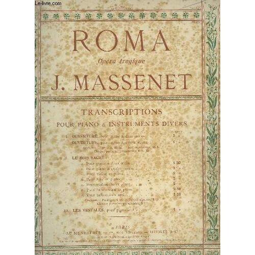 Roma - Opera Tragique Pour Piano Et Flute.