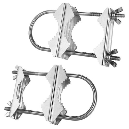 Kit de montage rapide pour TV,CB, jambon, pince de mât à double antenne, mâchoire en V, nuits avec boulons en U, RapDuty, antirouille, 3X