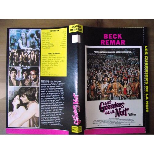 Tv Video.Jaquette Du Film Les Guerriers De La Nuit.Réalisation:Walter Hill Avec Michael Beck,James Remar