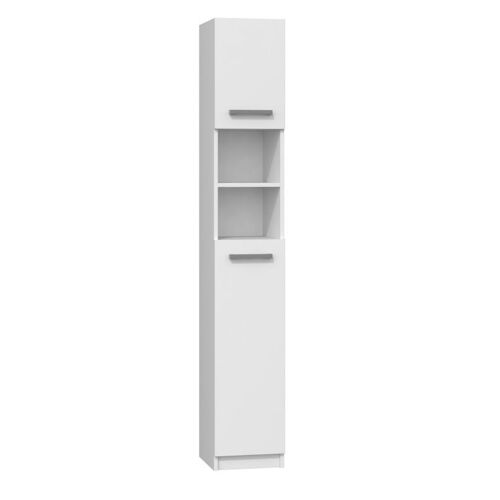 Meuble De Salle De Bain Marbela 32cm Bibliotheque Poteau Blanc