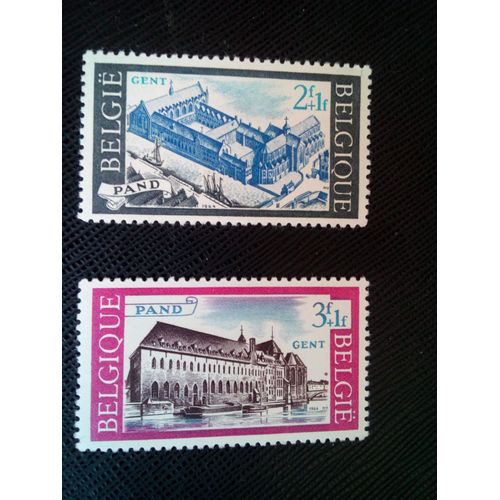 Timbre Belgique Yt 1304 - 1305 Séries: Restauration Monastère Gent 1964 ( 0050505 )