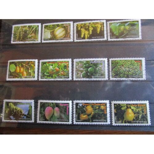 2012. Série Complète Adh686 À Adh697. Fruits De France Et Du Monde.