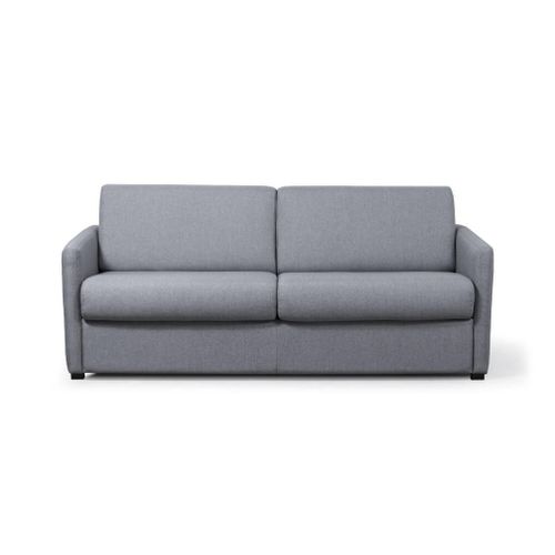 Canapé Convertible Express 3 Places Agathe En Tissu - Matelas Épaisseur 13cm - Gris Clair, Dimensions Du Couchage - 140 X 190 Cm