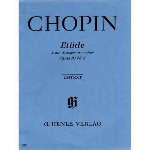Chopin : Étude Op 10 N° 3 "Tristesse" - Piano - Henle