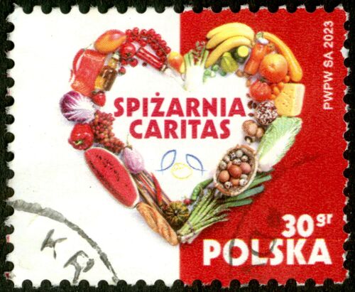 Timbre Oblitéré Polska, Spizarnia Caritas, 2023, 30 Gr
