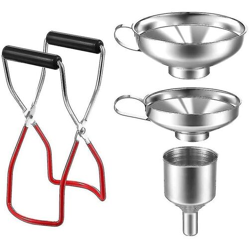 Ensemble D'entonnoir De Cuisine, Entonnoir De Crépine De Cuisine 4 Pcs, Entonnoir En Acier Inoxydable, Petit Entonnoir En Acier Inoxydable Petite Pince À Entonnoir Jarre De Confiture