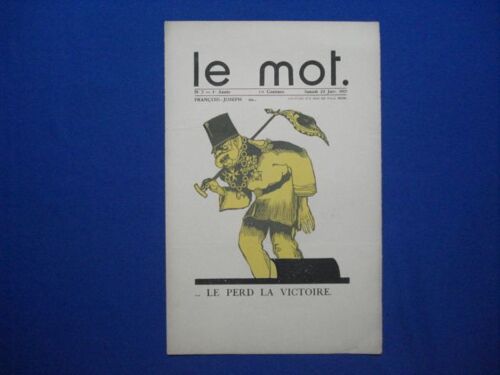Le Mot.  N°7 -1re Année.  Samedi 23 Janv.  1915