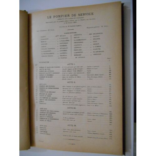 Le Pompier De Service  Vaudeville-Opérette  4 Actes Et 6 Tableaux