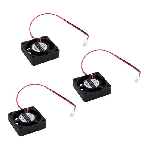 Ventilateur De Refroidissement Pour Boîtier Pc, 3x Dc 12v 0.L'autorisation 2 Broches, Refroidisseur De Processeur 40mm X 40mm X 10mm
