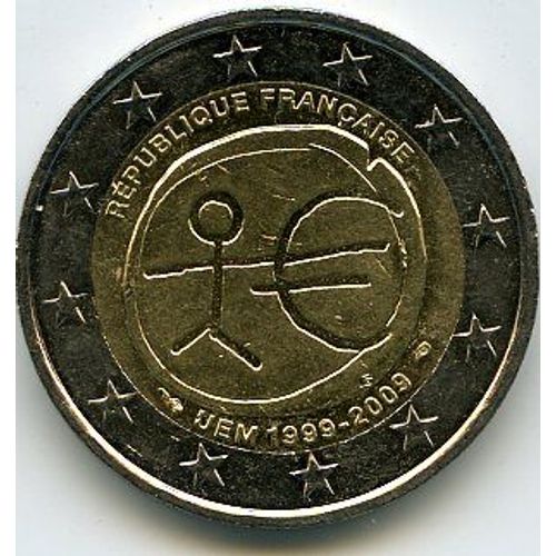 France 2 Euros 2009 Commémorative 10 Ans De L'euro Uem