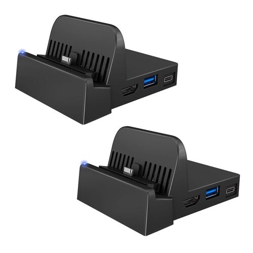 Station D'accueil Portable Pour Tv Mini Switch, Support De Charge, Remplacement Pour Nintendo Switch S6 Set, 2 Pièces