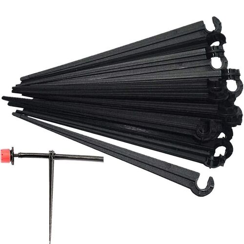 100 Pcs Plastic Irrigation Support Stakes 4/7 Tubing Hose Holder Planting Durable Watering System Tools