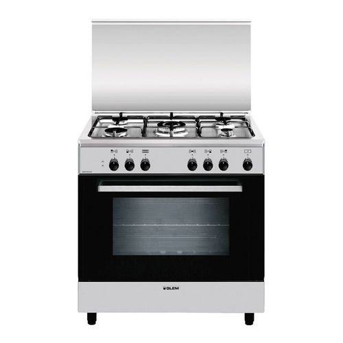 Glem Gas A855EI four et cuisinière Electrique Gaz Noir, Acier inoxydable