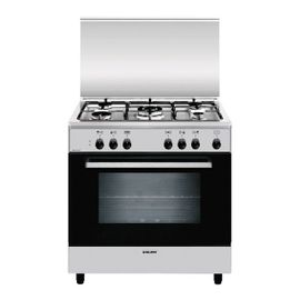 Glem Gas A855EI four et cuisinière Electrique Gaz Noir, Acier inoxydable
