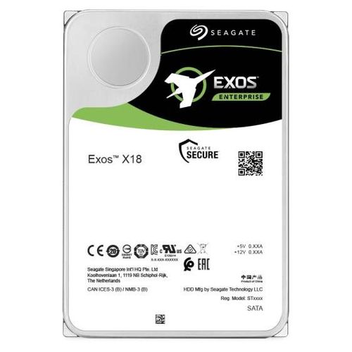 Seagate Exos X18 ST14000NM000J - Disque dur - 14 To - interne - SATA 6Gb/s - 7200 tours/min - mémoire tampon : 256 Mo