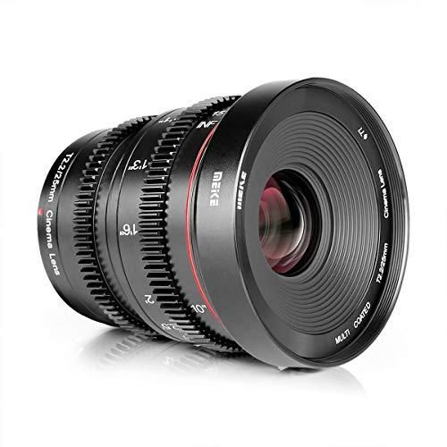 Meike Objectif 25mm T2.2 Manual Focus Prime Mini Cinema Lens for Micro Four Thirds MFT M43 Mount Cameras and BMPCC