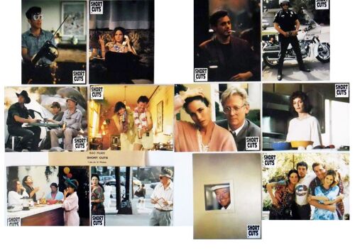 Short Cuts : Jeu De 12 Photos D'exploitation Cinématographique - Format 21.5x27 Cm - De Robert Altman Avec Andie Macdowell, Julianne Moore, Tim Robbins, Robert Downey, Jr., Chris Penn, Tom Waits 1993