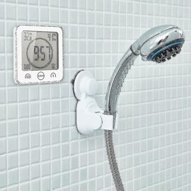 Réveil Étanche Pour Salle De Bain – Horloge Suspendue, Double Usage (Heure & Porte-Serviettes)