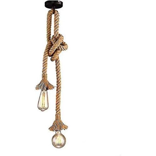 Corde De Chanvre 60cm Vintage Double Tête Pendentif Lumière-Yvan