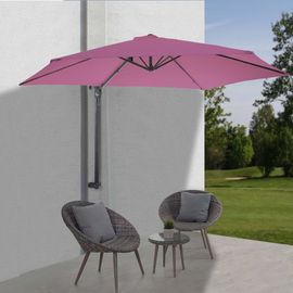 Parasol Mural Casoria, Parasol Feux De Circulation 3m Inclinable, Polyester Aluminium/Acier 9kg   Lavande
