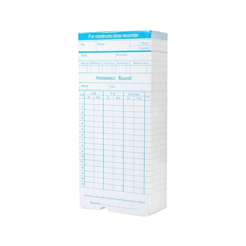 90pcs/ Pack Time Cards Timecards Monthly 2-Sided 18 * 8.4cm For Employee Attendance Time Clock Recorder-Yujia