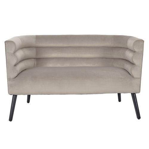 Canapé Amélia Effet Velours - Taupe