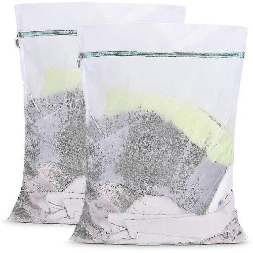 Filet à linge Grand, Sac à linge Xxl 90x110cm 2 Pièces Sac à linge Filets à linge réutilisables avec fermeture à glissière Grande pour sacs à linge Sacs à linge Sac à linge Lau
