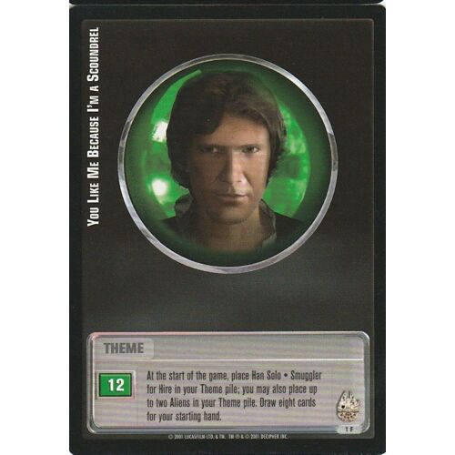 Carte Trading Cards Game Jedi Knights Han Solo N° 1f Vo