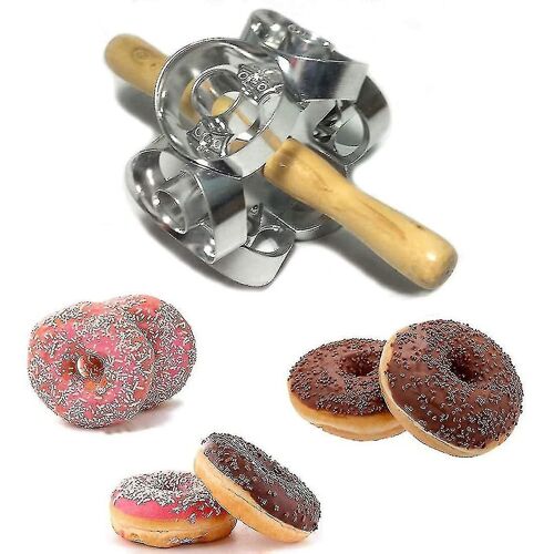 Revolving Donut Cutter Maker Moule Pâte Pâte Métal Rouleau De Cuisson Outils De Cuisine