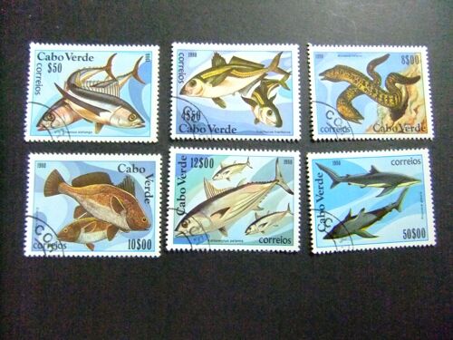 63 Cabo Verde 1980 / Fauna Marina Peces / Yvert 425 / 430 Fu