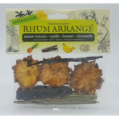 Ananas Victoria-Vanille-Banane-Citronnelle - Préparation Pour Rhum Arrange Ile De La Réunion