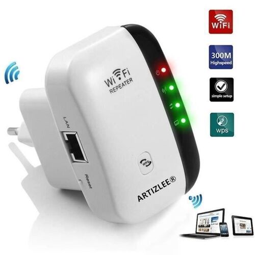 Amplificateur WiFi ARTIZLEE Repeteur WiFi Booster de signal 300Mbps WLAN 802.11n/g/b