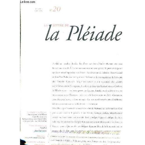 La Lettre De La Pleiade N°20 Janvier Mars 2005.