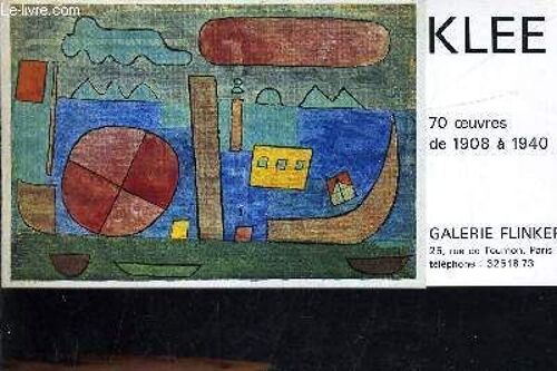 Plaquette D'inivation Pour L'exposition Au Vernisage A La Galerie Flinker Le Jeudi 28 Mars 1974 De 18 H A 20h - 70 Oeuvres De 1908 A 1940.