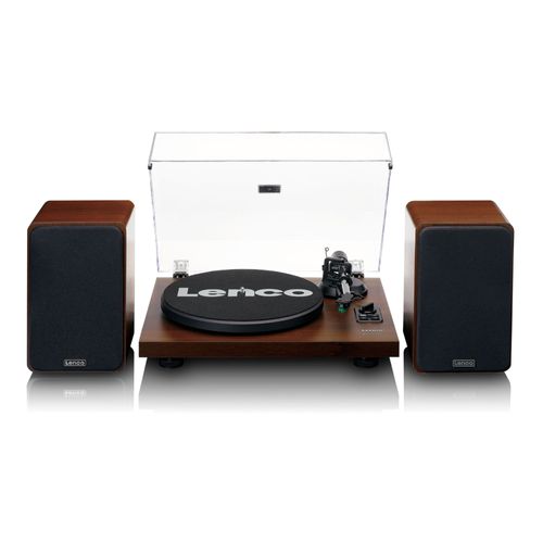 Tourne-disque avec amplificateur intégré et Bluetooth® plus 2 haut-parleurs externes LS-600WA Noyer